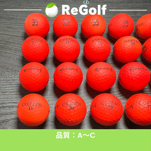 【中古】 ロストボール コルテオ 39 マットカラー レッド 混合 20球 ACランク ゴルフボール リゴルフ